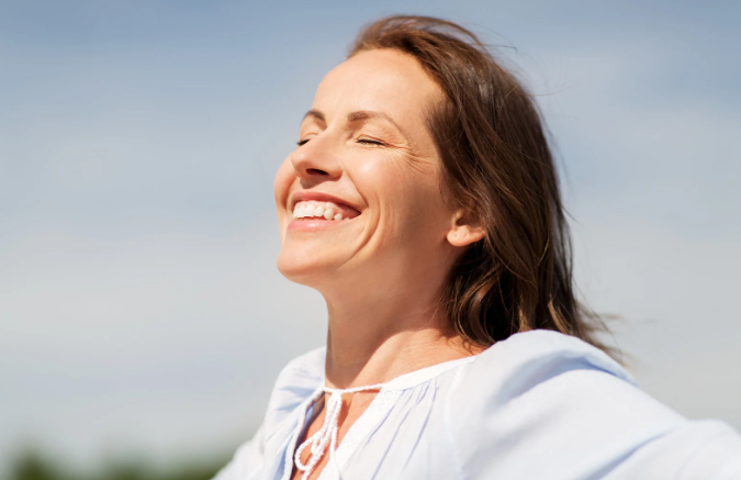 happiness, happy woman, middle age, happy middle age, smiling woman