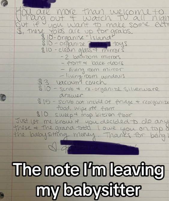 babysitters, babysitter prices, katrina ivan