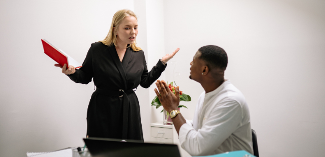 argument, coworkers, angry coworkers, hostile work enviornment, disagreement