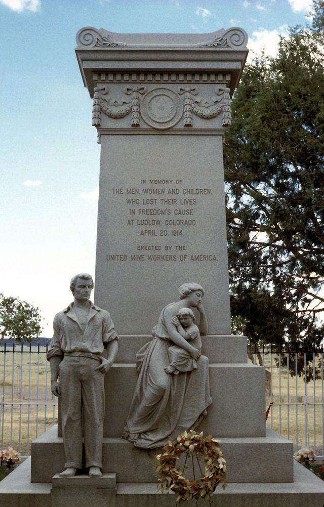 monuments, April 20, 1914, coal miners, revolution