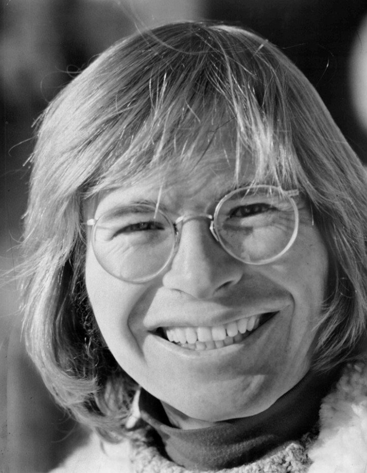 Musician John Denver smiling