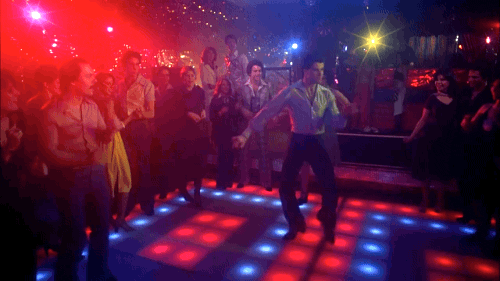 gif of John Travolta dancing in Saturday Night Fever