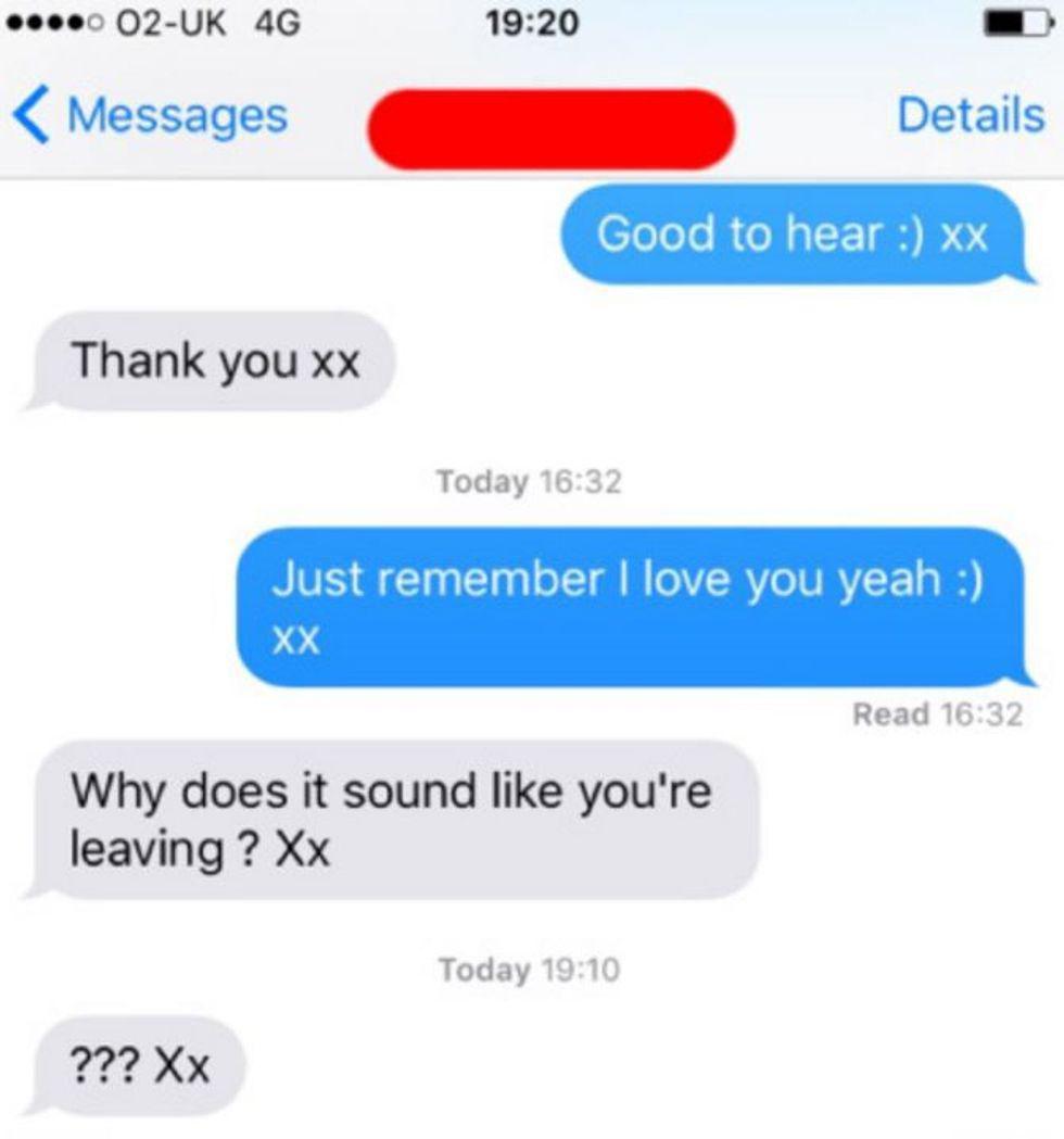 screenshot of a text conversation.