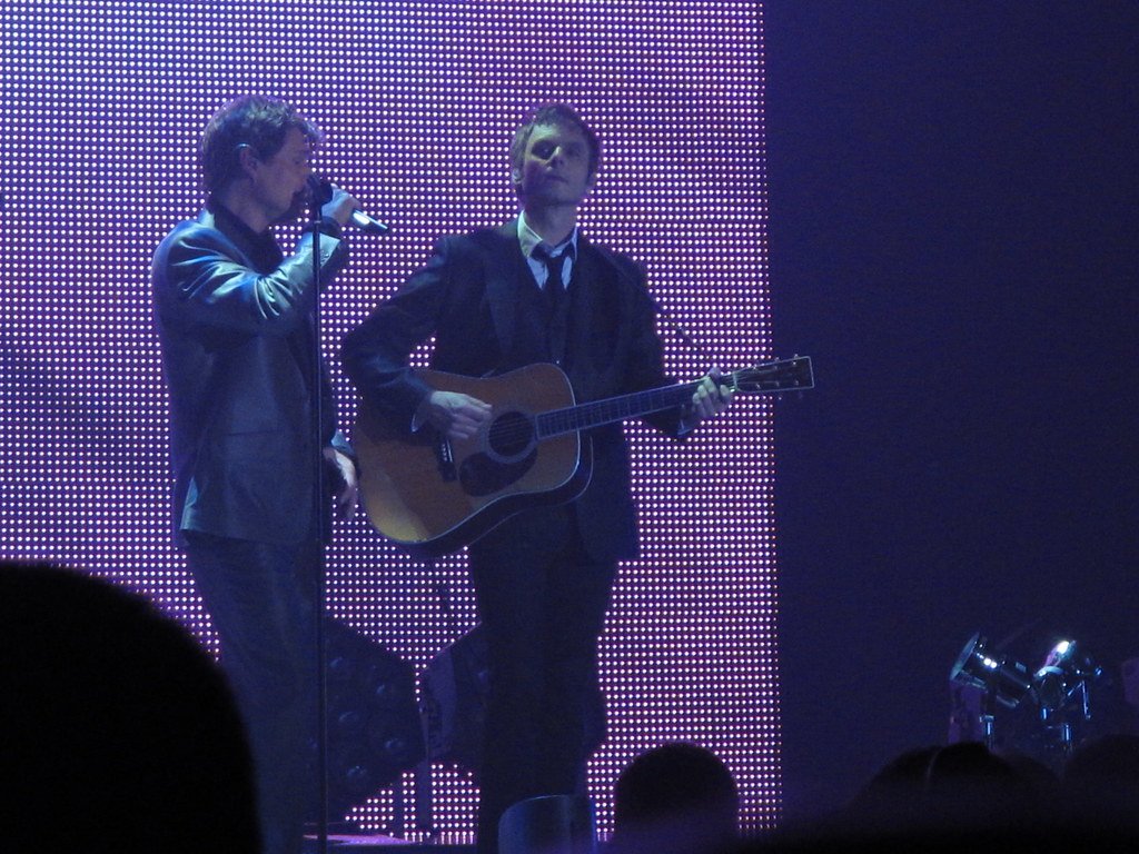 the band A-Ha performs live in concert