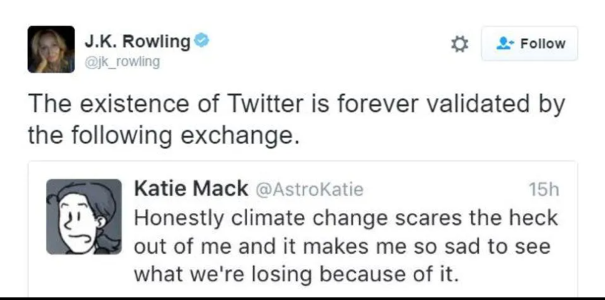 J. K. Rowling, famous writer, heckler