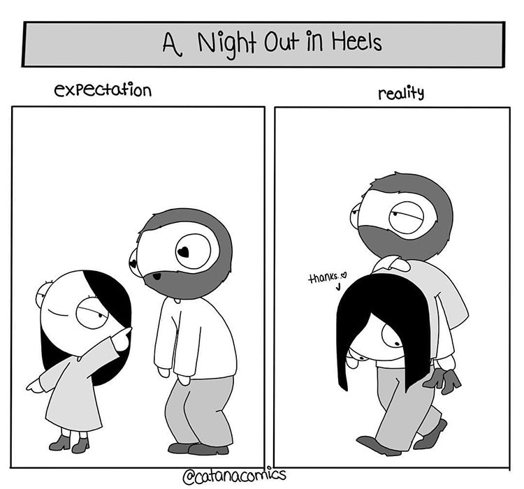 comic of couple out for the night