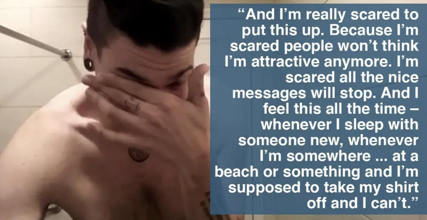 man crying beside comment