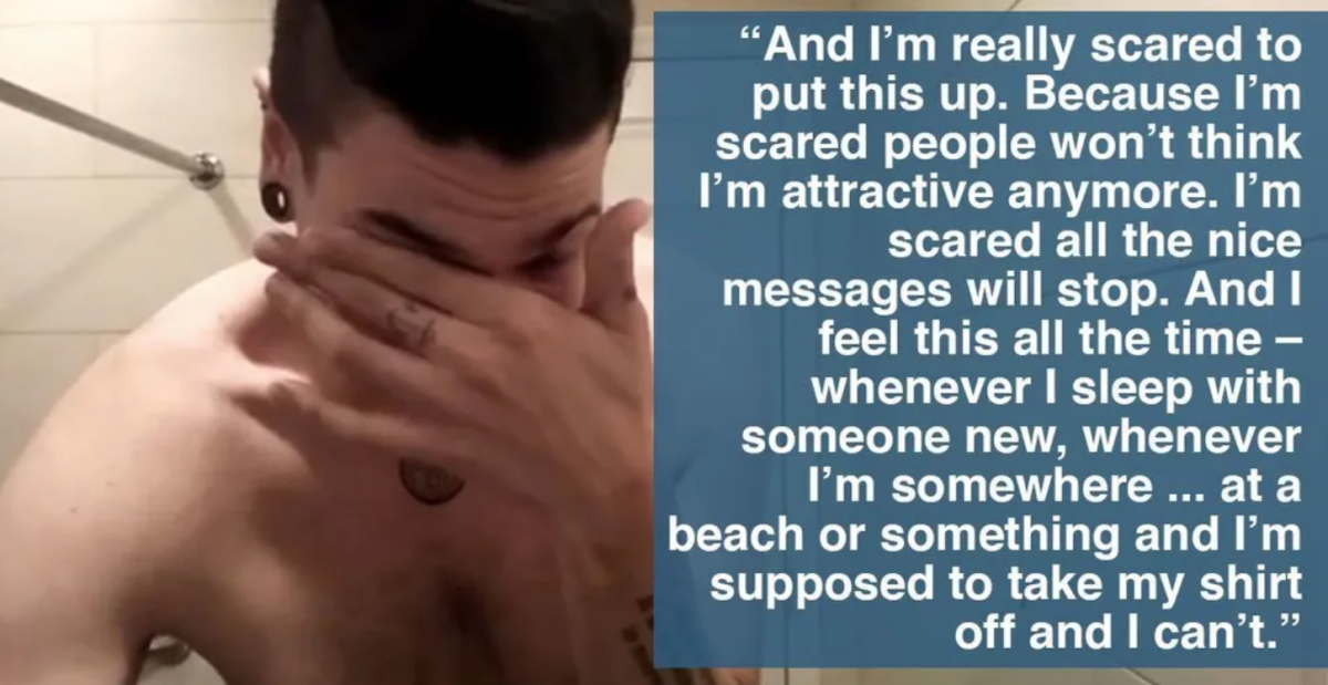 man crying beside comment