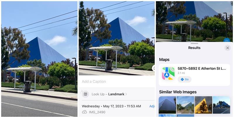csulb pyramid, apple visual look up, long beach