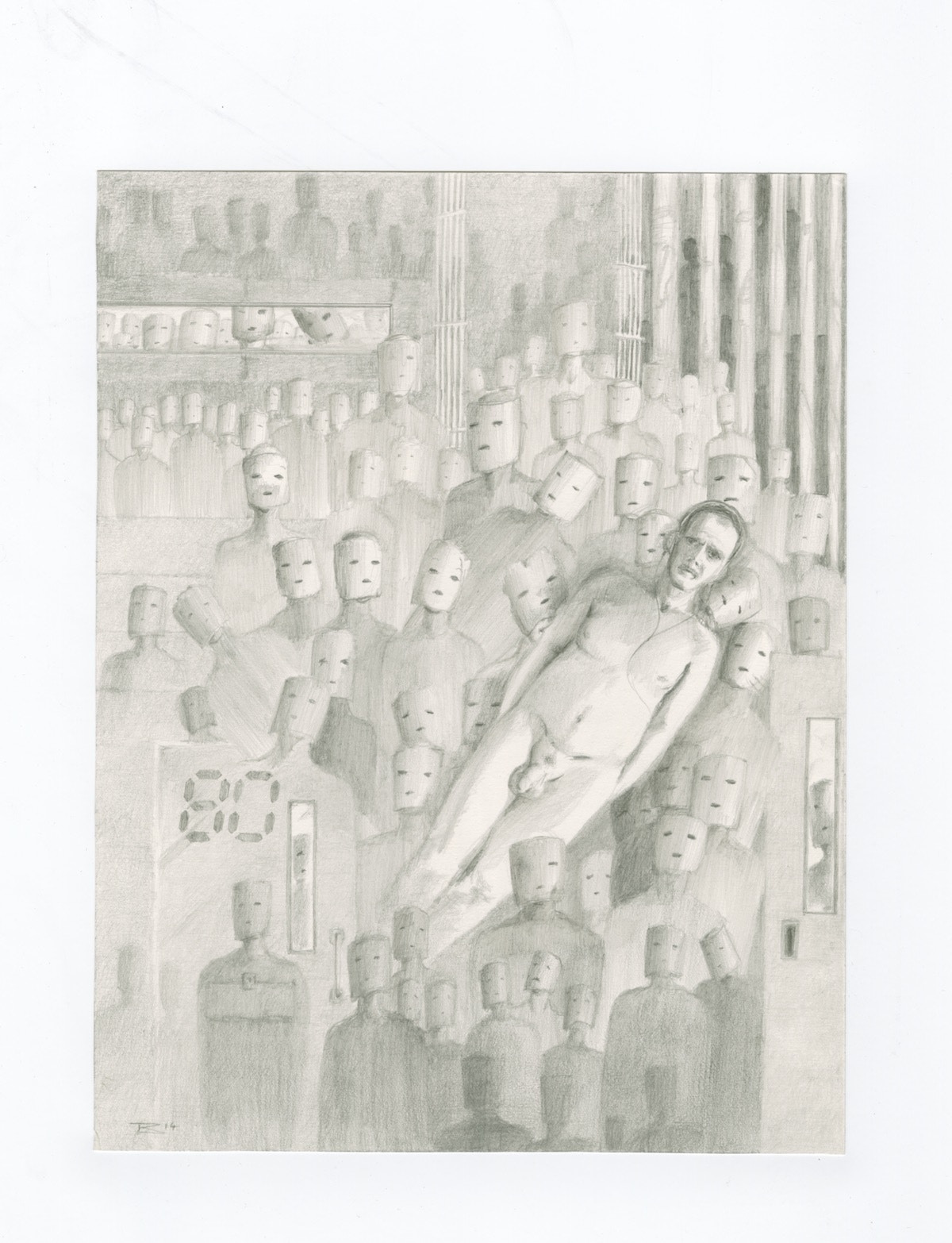 inmates, jail, sketching