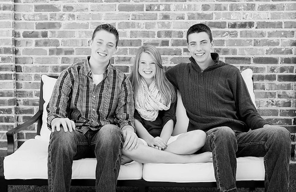 Smiling teenagers