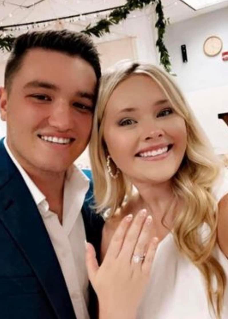 couple celebrating their engagement