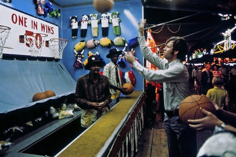 basketball booth at a carnival