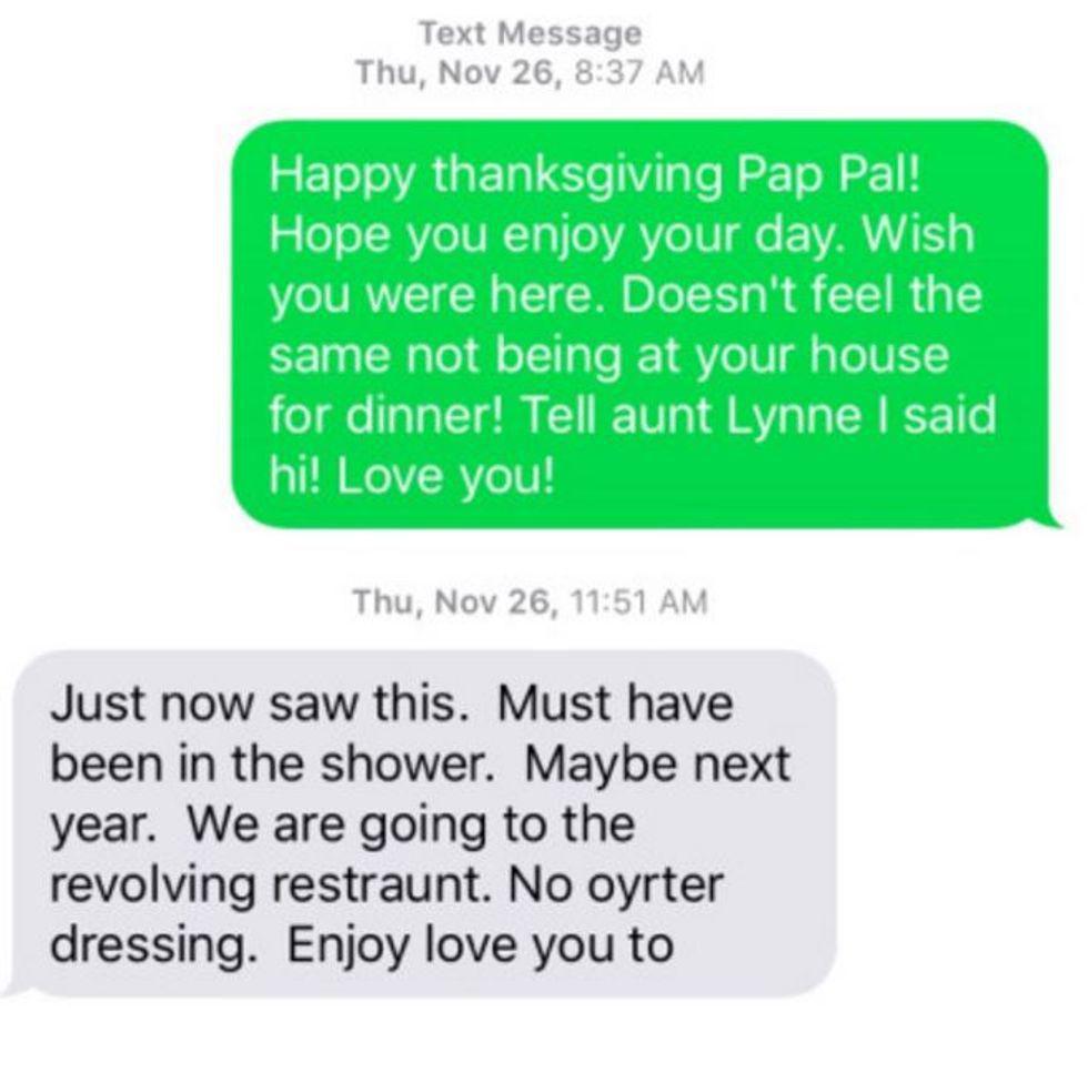 screenshot of a text conversation