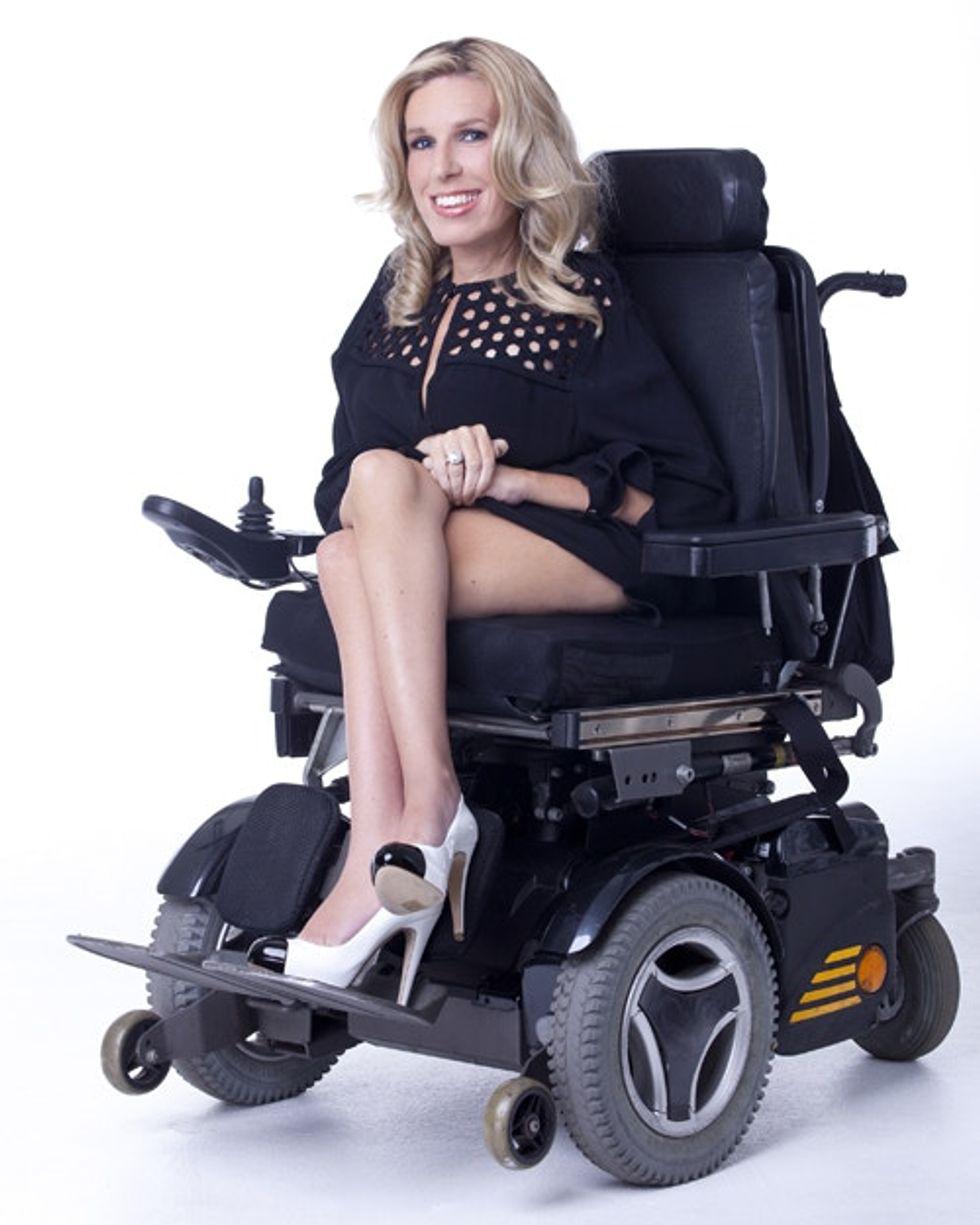 a glamorous photo of Dr. Sheypuk in her wheelchair.