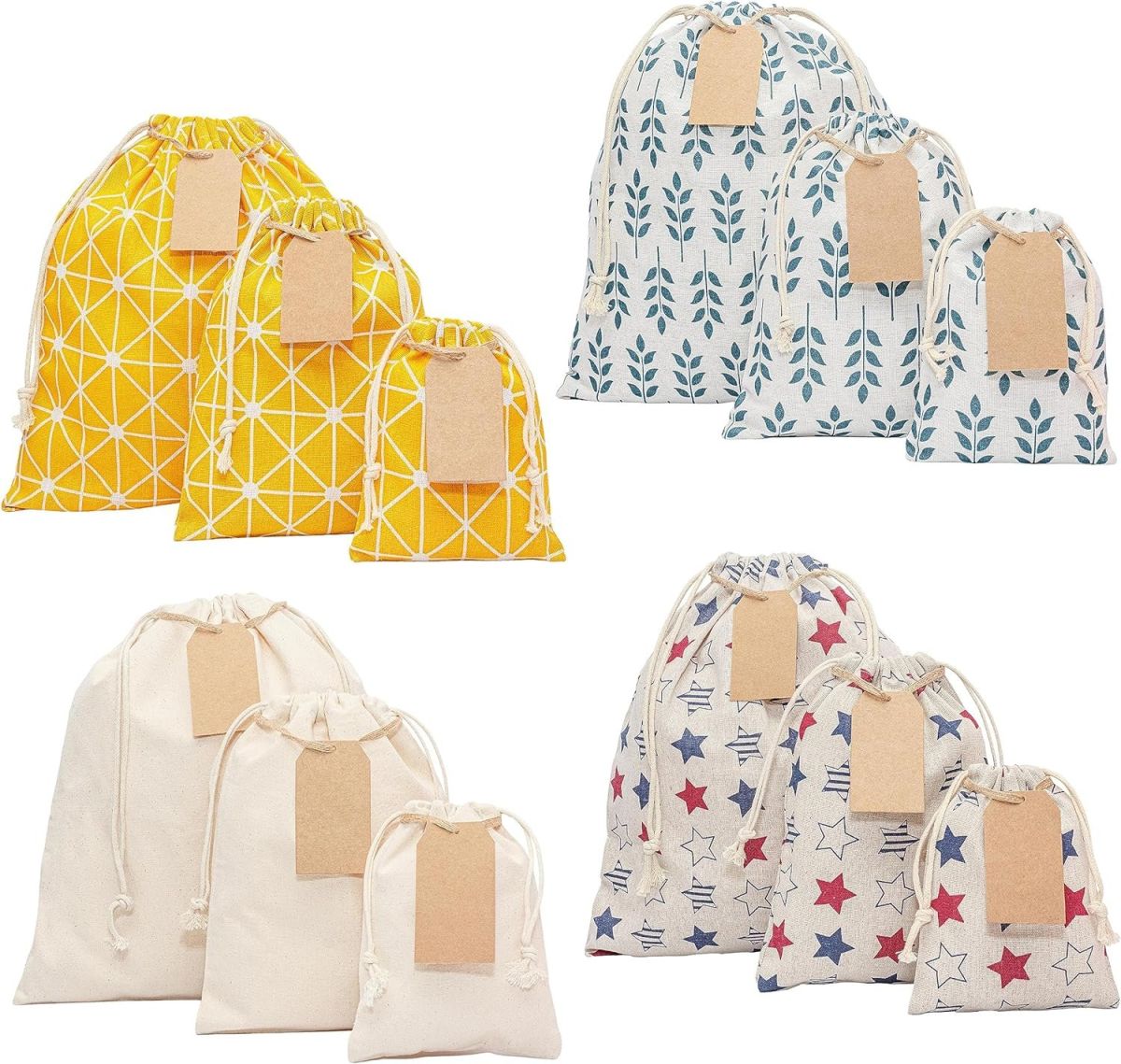 mix of cloth bag patterns