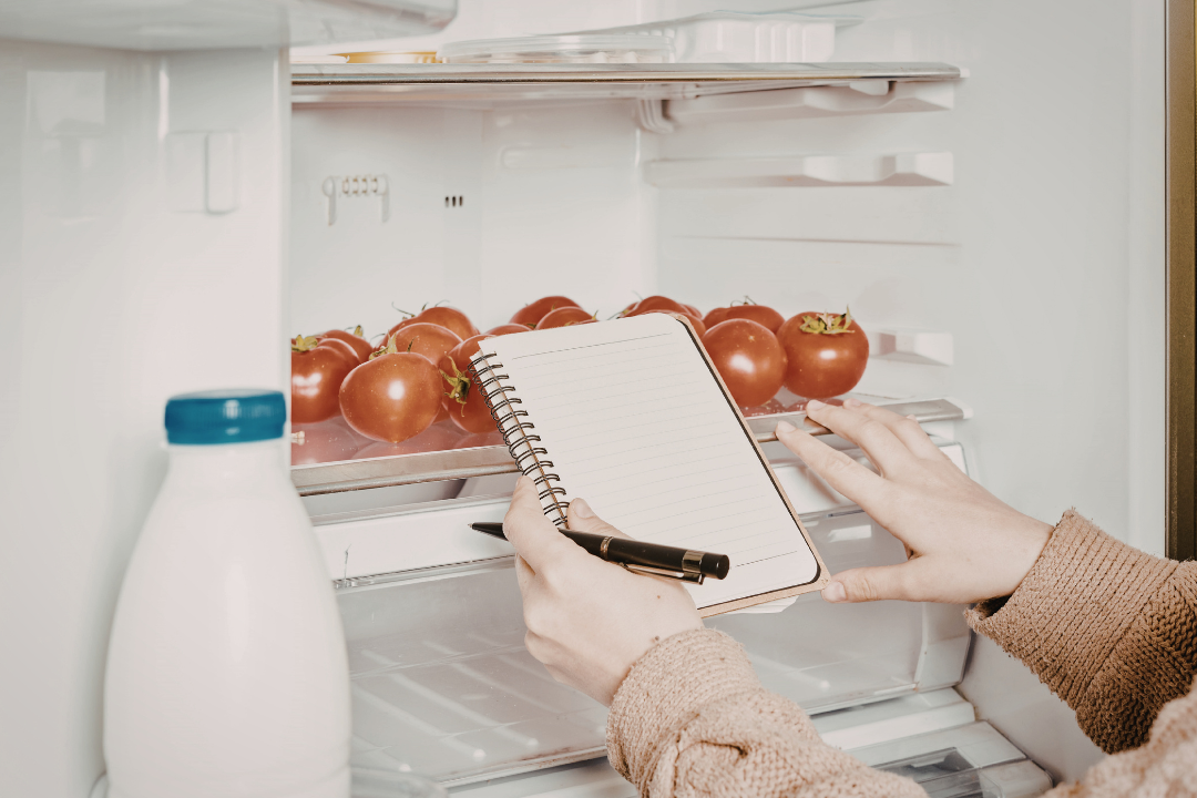 refrigerator, organizing, food, food waste, sustainability