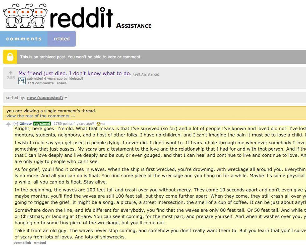 mourning, loss, friendship, grief