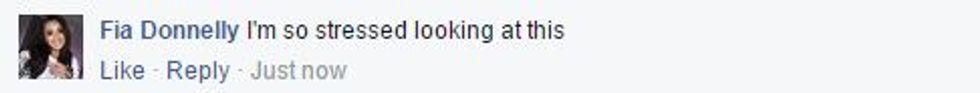 Facebook comment that reads,