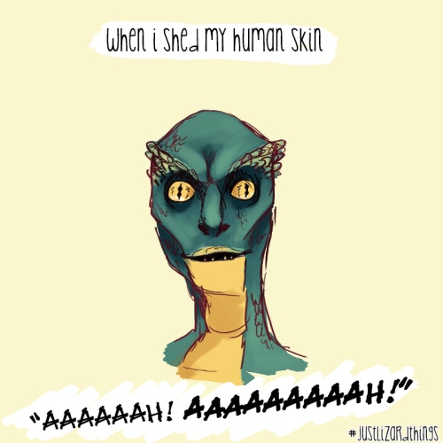 comic of lizard person