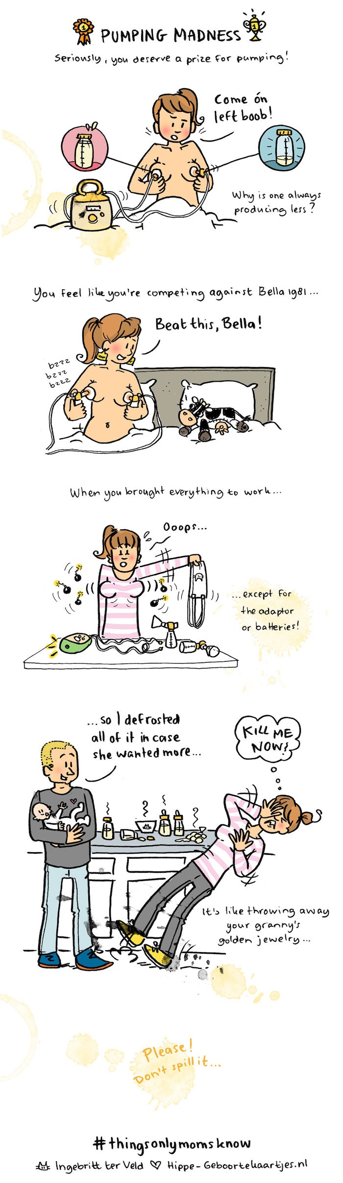 Comic of a woman pumping her breasts