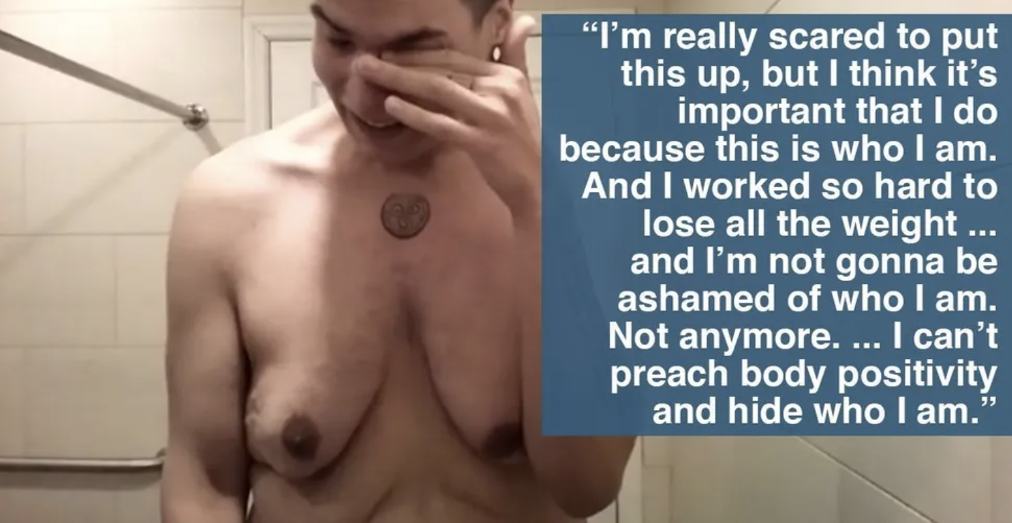 man crying beside comment