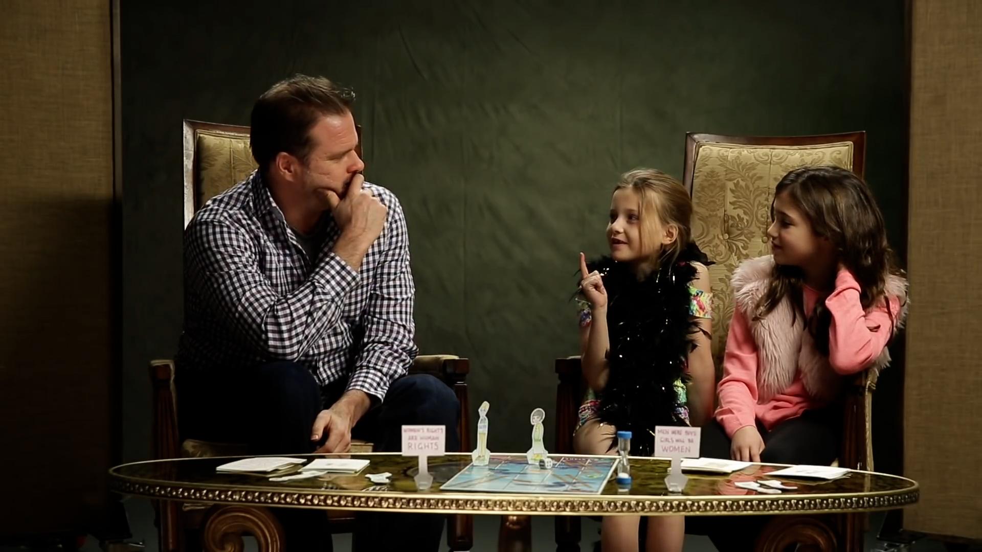 fathers, daughters, educational games, women's rights