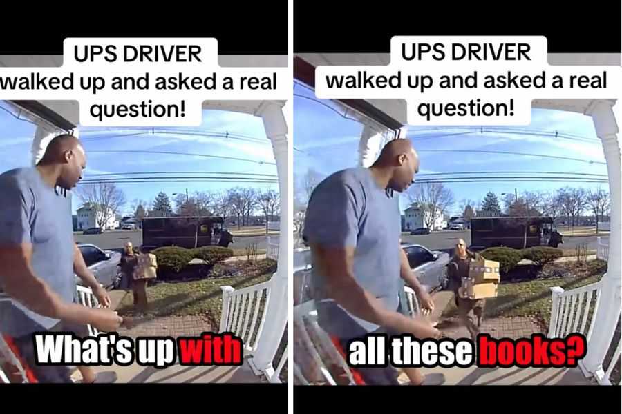 Wholesome moment between UPS driver and author caught on camera helps book sales skyrocket