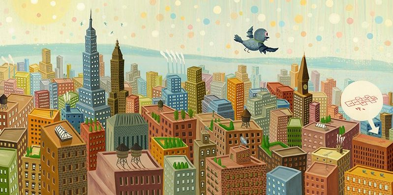 pigeon and cat, edward hemingway, city living