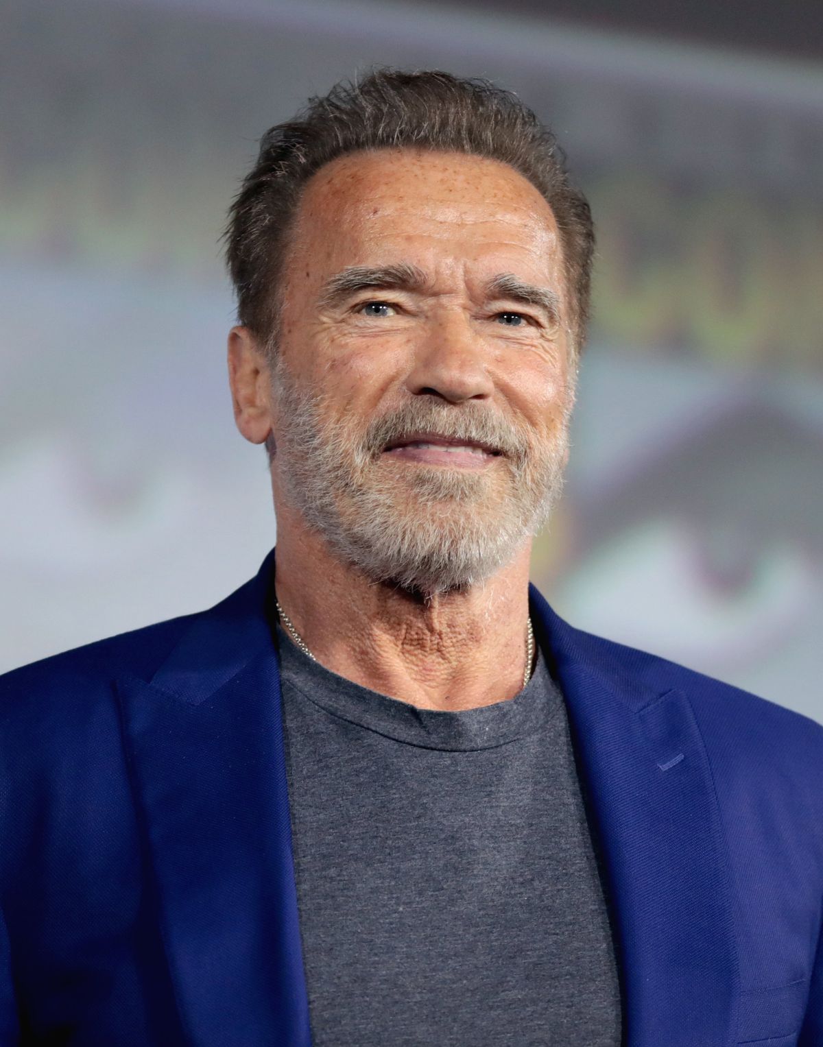 Man with brown hair, salt and pepper facial hair