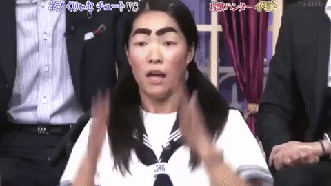 woman with overly thick eyebrows