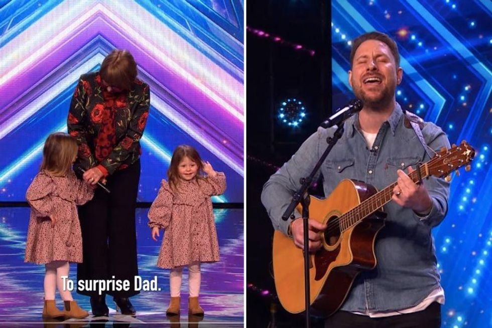 Nick Edwards had no idea he was going to be singing for Britain's Got Talent until his mom and daughters showed up on stage.