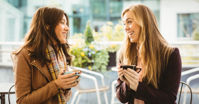 conversation, women drinking coffee, woman in cafe, conversation