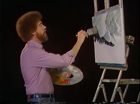 50 shades of gray, master painter, Bob Ross, soothing voice