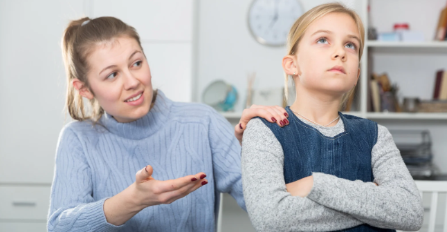 mom and daughter, mom, daughter, offended daughter, daughter won't listen