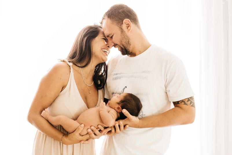 baby, happy couple, baby photo