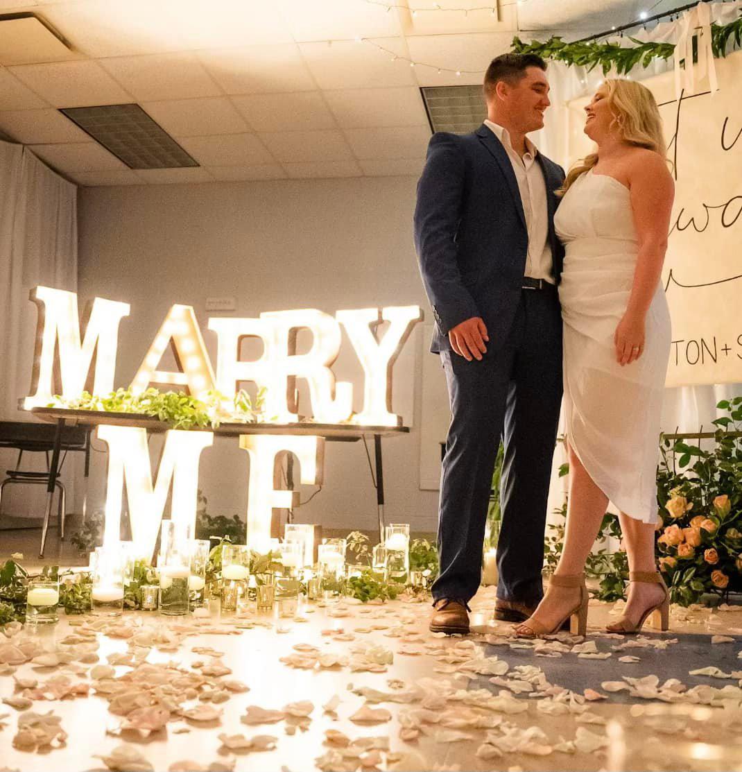 A couple at their proposal