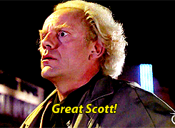 Gif of the Doc Brown from Back to the Future