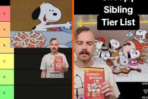 Snoopy and his siblings are ranked into tier groups.