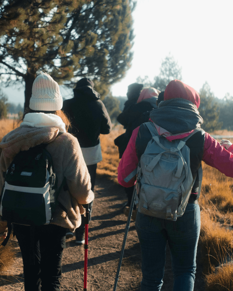 oxytocin, hiking, soft, socializing, conversation