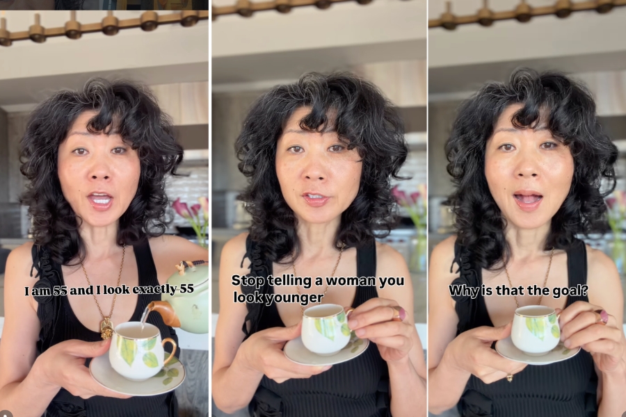 ‘I am 55 and I look exactly 55.’ Woman’s viral commentary on aging hits all the right notes.