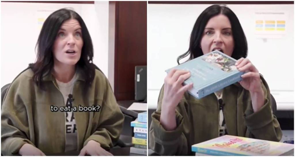 Ohio library pokes fun at McDonald’s CEO by taking the ‘eat a book’ challenge