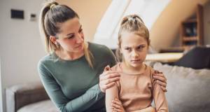 rude child, angry girl, conflict, parents, attitude