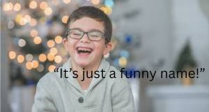 funny name, kids name, laughing kid, kid with glasses, kids jokes