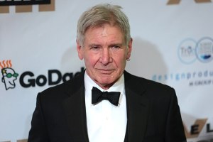 Harrison Ford in a tuxedo at an event