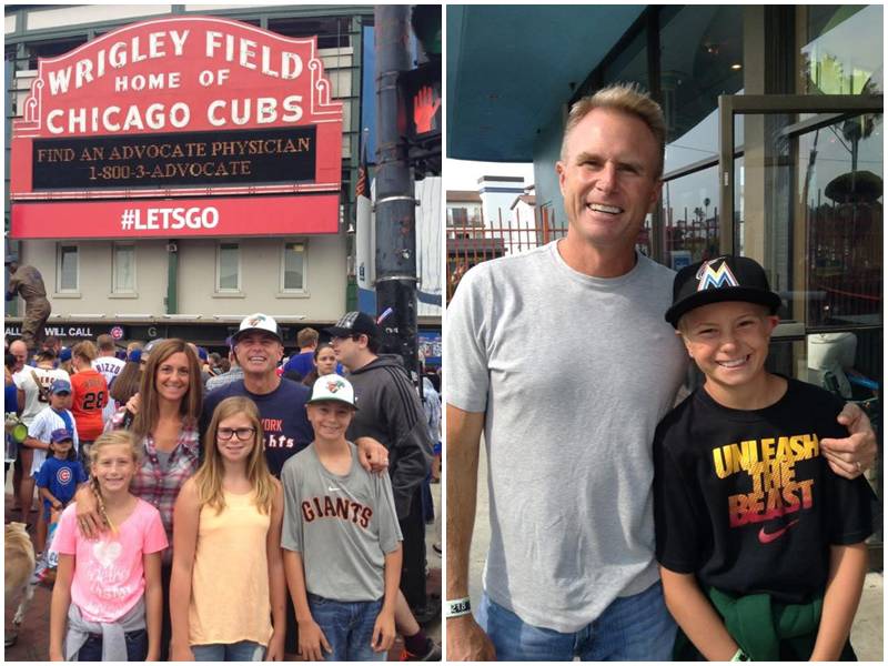 The Pesch family at Wrigley Field in Chicago.