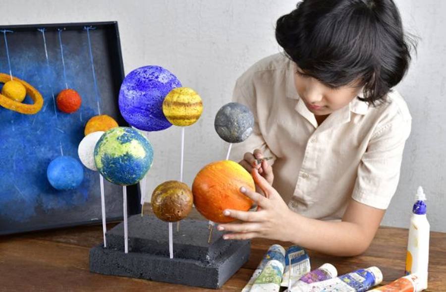 solar system, school project, solar system mode, planets, sun