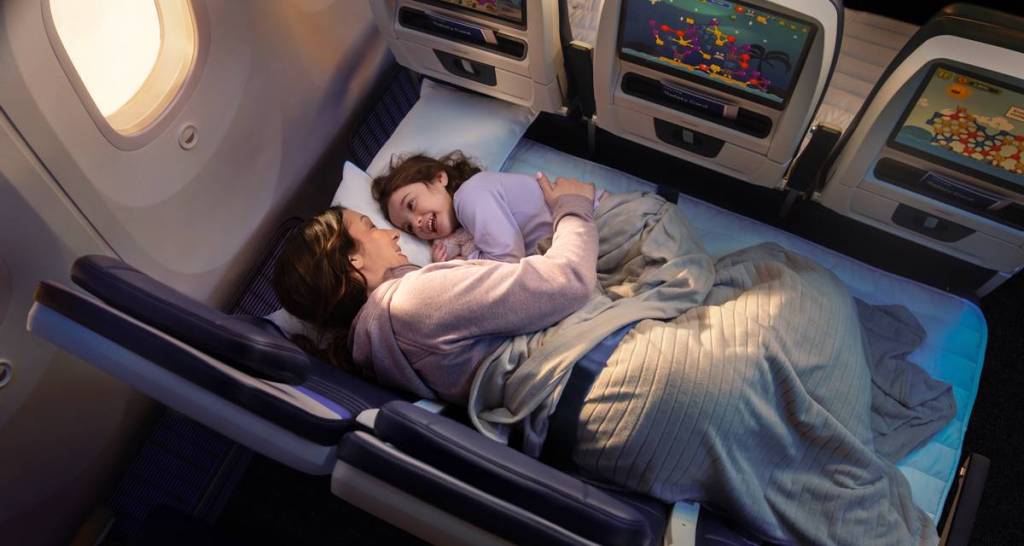 United’s new ‘Relax Row’ will allow coach passengers to stretch out and sleep with their families