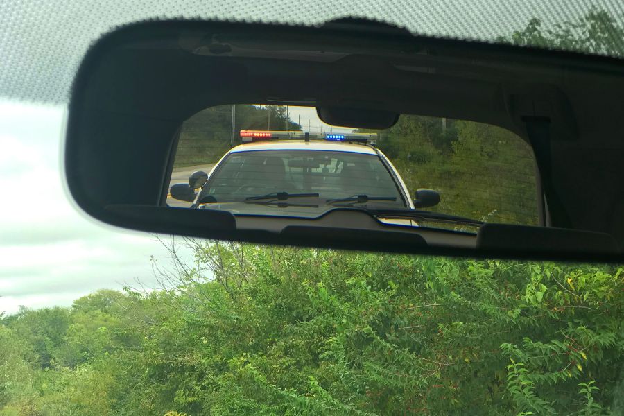 police, traffic ticket, traffic stop, pulled over, amputee, distracted driving