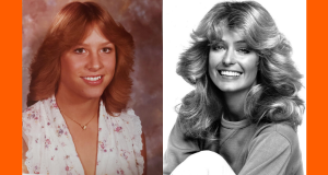 farrah fawcett, farrah fawcett hair, feathered hair, 70s hair, 1970s hair